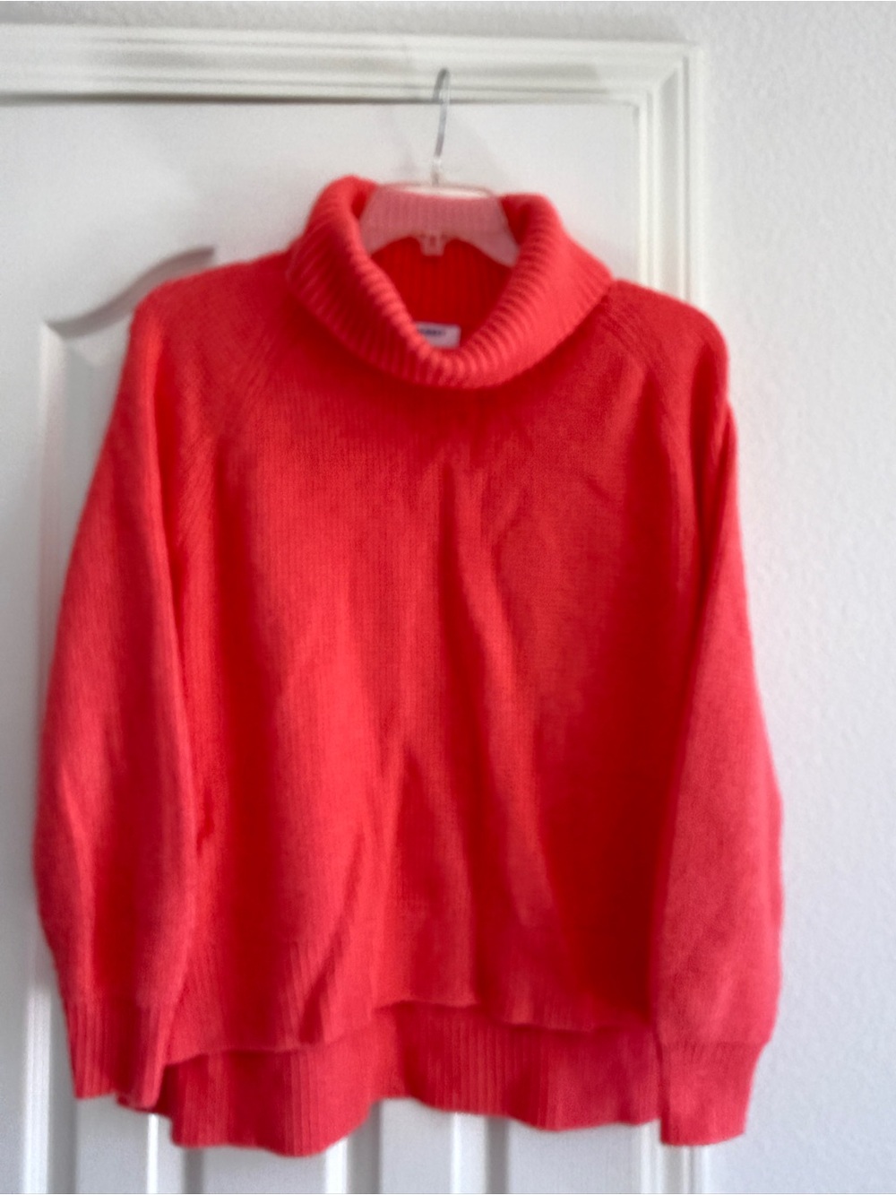 Old Navy Coral Cowl-Neck Sweater